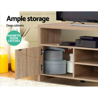 Entertainment Unit With Storage - Oak 140cm