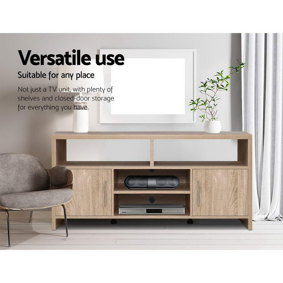 Entertainment Unit With Storage - Oak 140cm