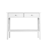 White Hallway Desk with 2 Drawers