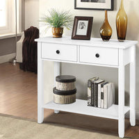 White Sidetable 2 Drawers