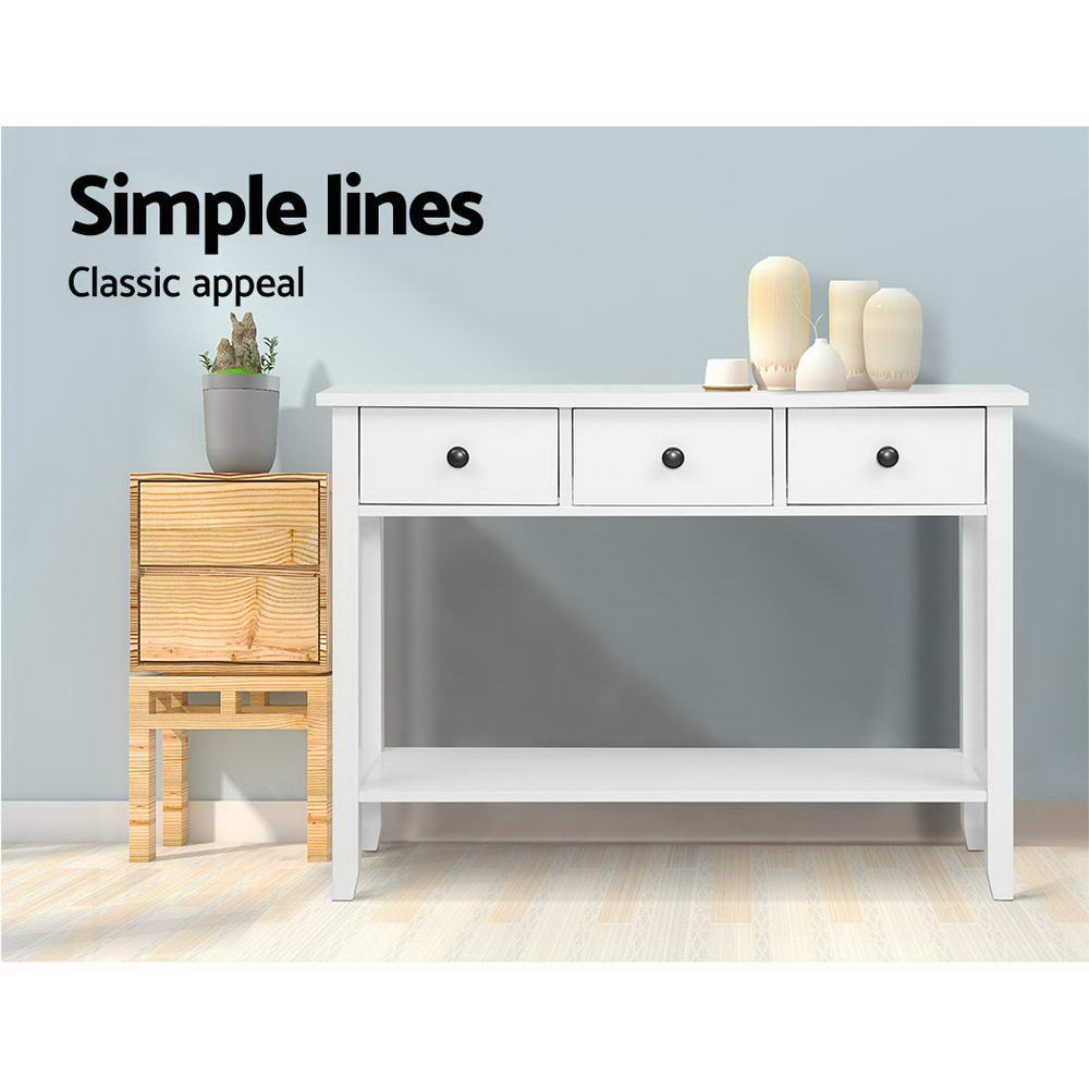 White Sidetable 3 Drawers