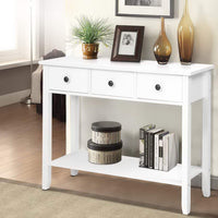 White Sidetable 3 Drawers