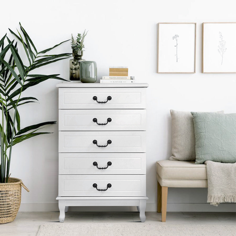 White Chest of Drawers Tallboy Dresser Table