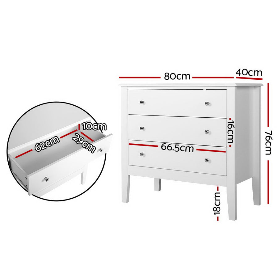 White Chest of Drawers Dresser Table