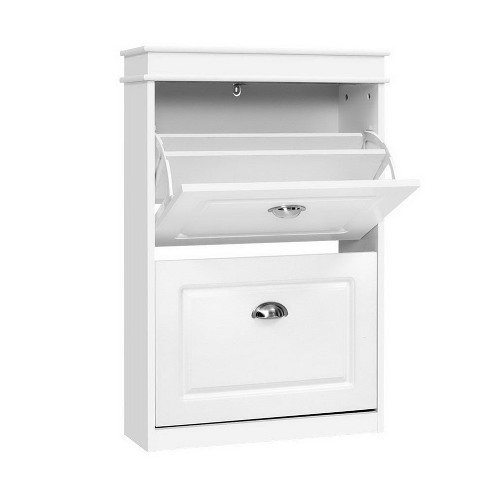 White Shoe Cabinet Sidetable With Drawers