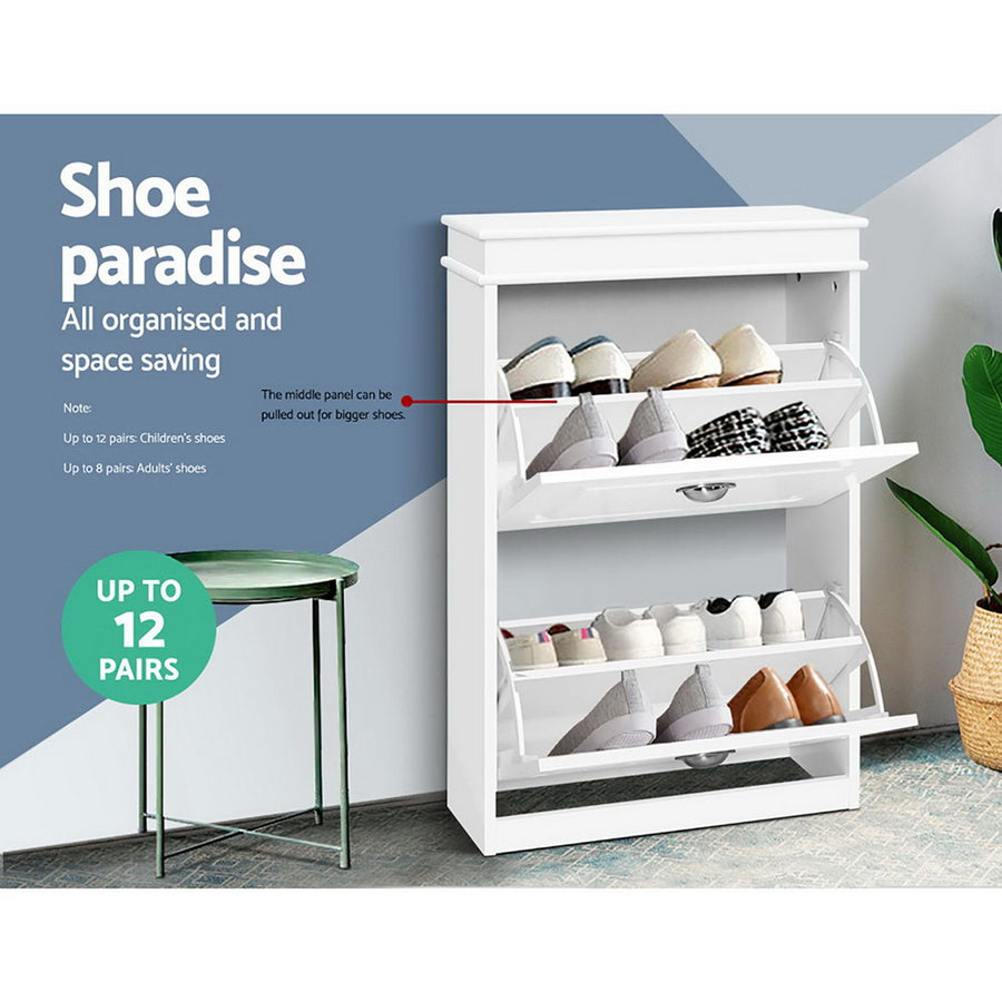 White Shoe Cabinet Sidetable With Drawers