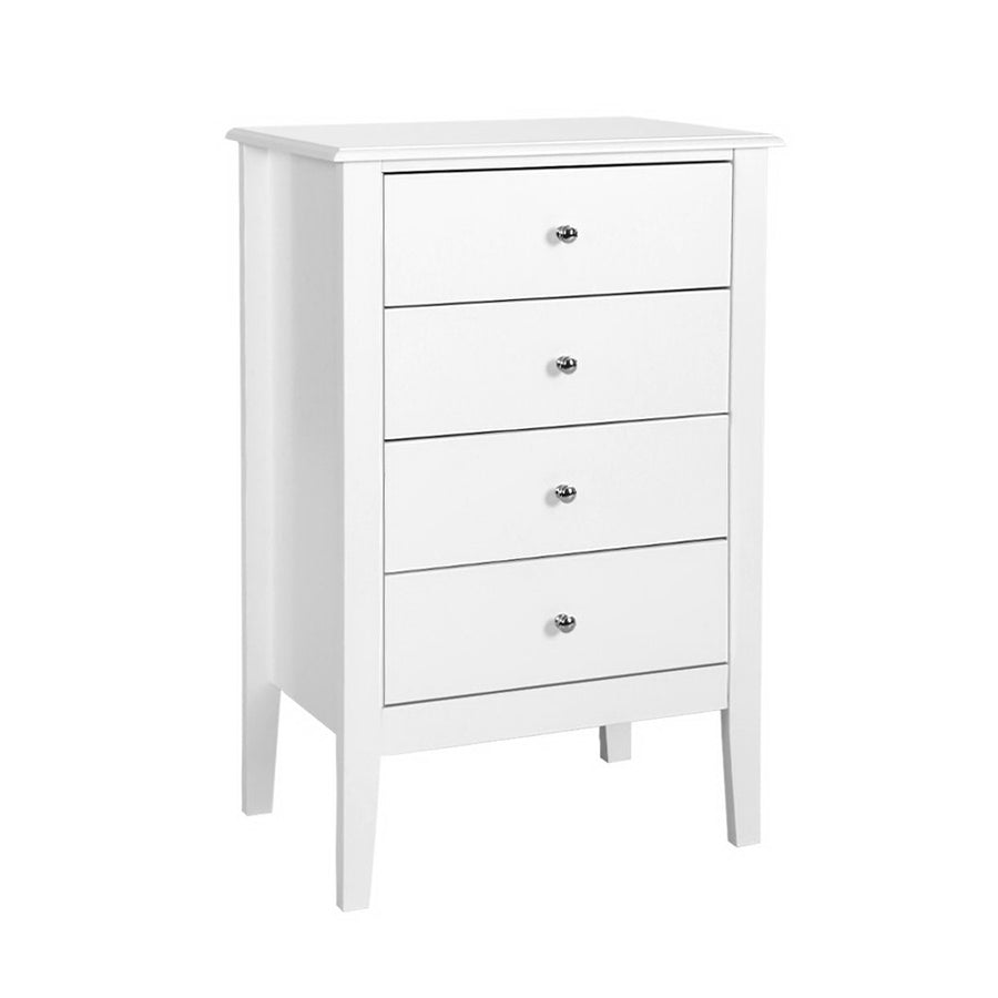 White Chest of Drawers Tallboy Storage Cabinet