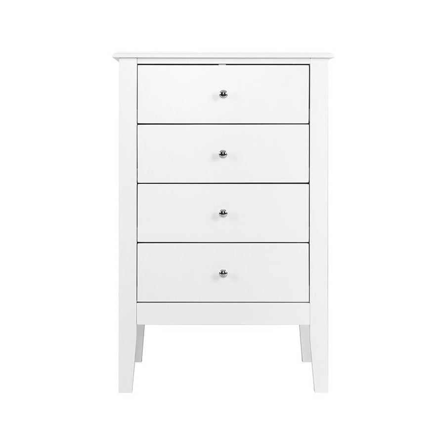 White Chest of Drawers Tallboy Storage Cabinet