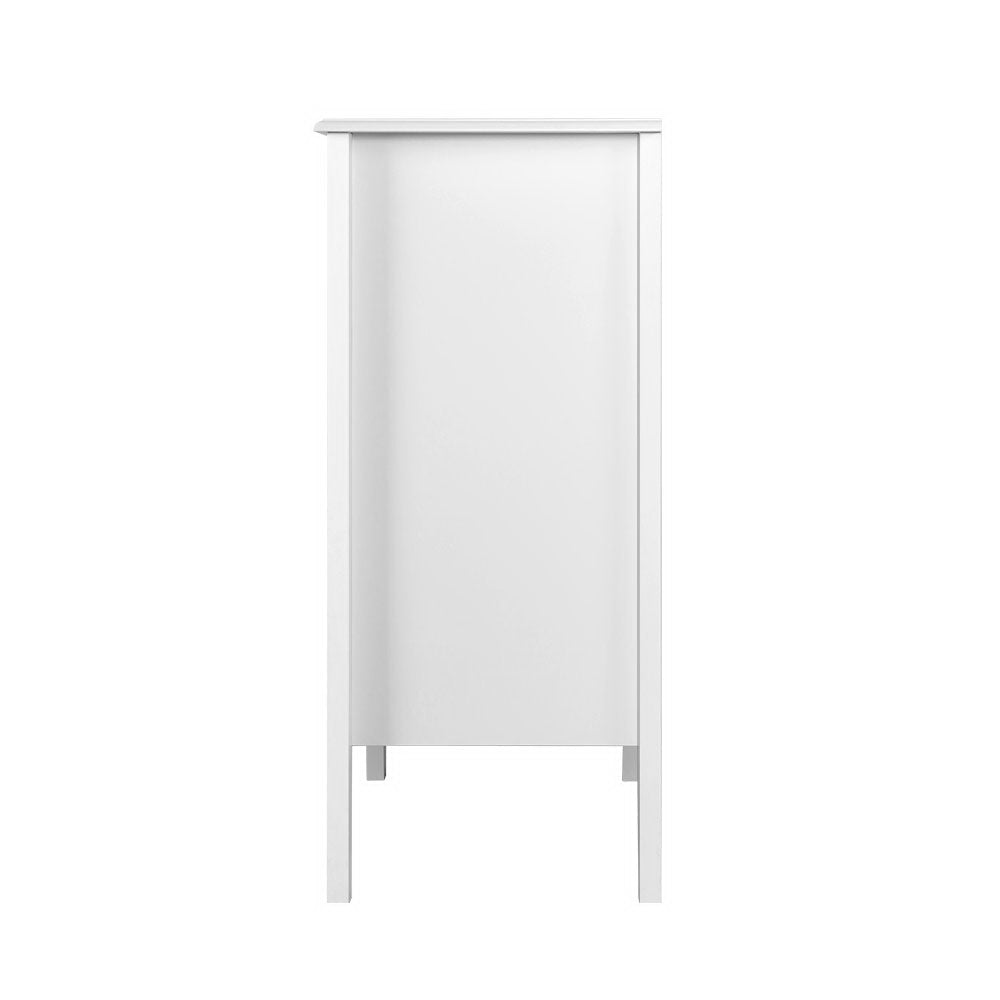 White Chest of Drawers Tallboy Storage Cabinet