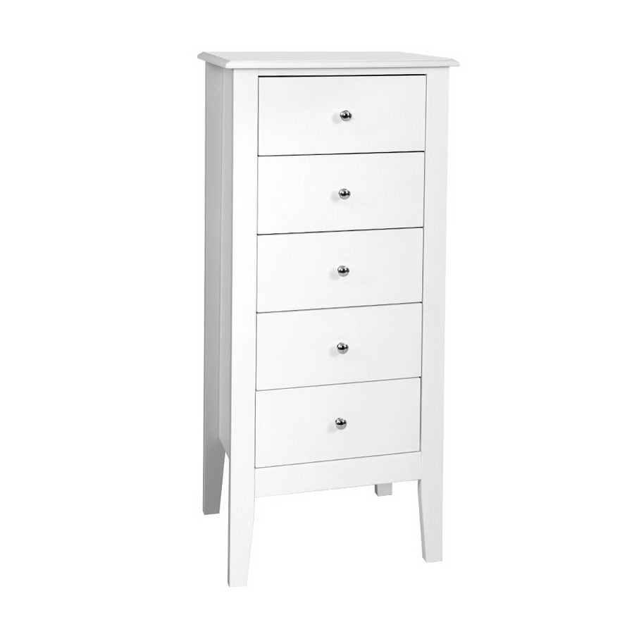 White Tallboy Chest of Drawers Storage Cabinet