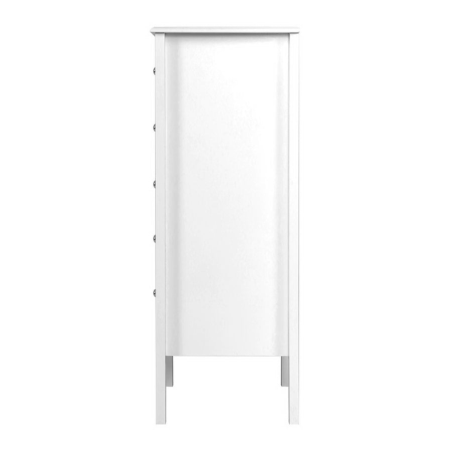 White Tallboy Chest of Drawers Storage Cabinet