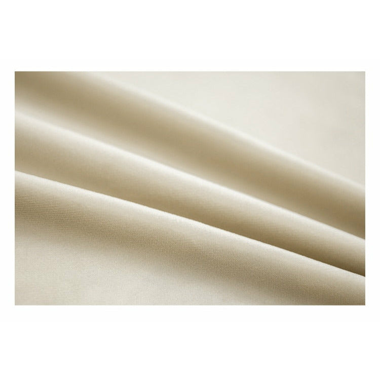 Nordic Woven Draped Curtains - Champagne