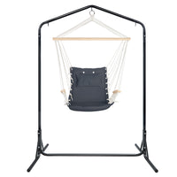 Outdoor Hammock Chair with Stand Swing Hanging Hammock Garden Grey