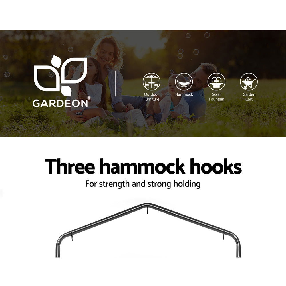 Outdoor Hammock Chair with Stand Swing Hanging Hammock Garden Grey