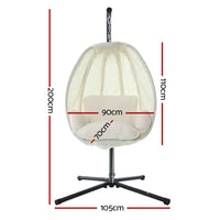 Outdoor Furniture Egg Hammock Porch Hanging Pod Swing Chair with Stand