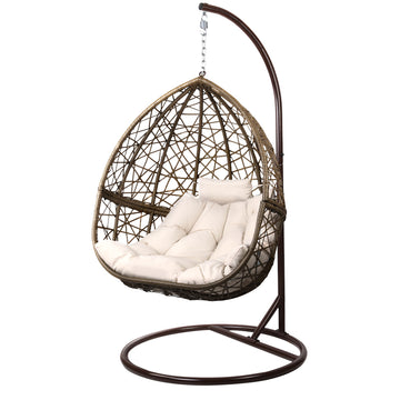 Outdoor Hanging Swing Chair - Brown