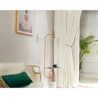 Classic Range Woven Draped Curtains - Vintage White