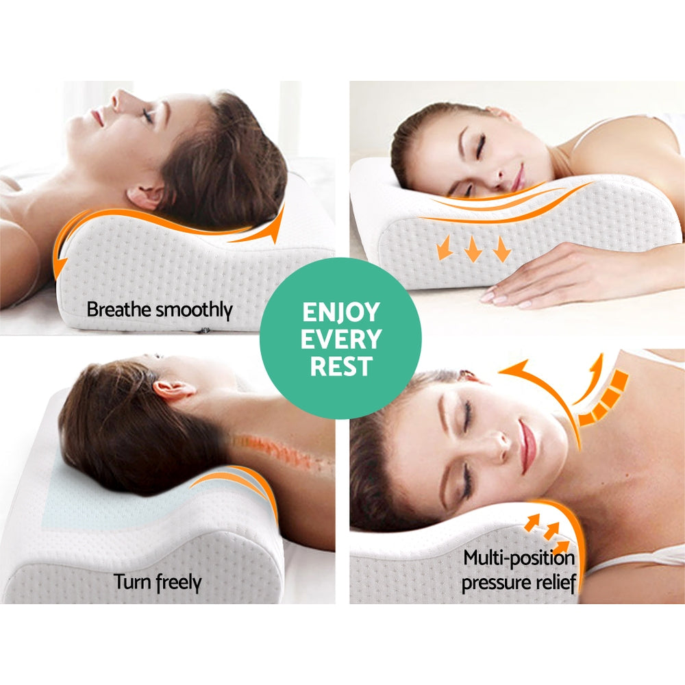 Set of 2 Cool Gell Memory Foam Pillows