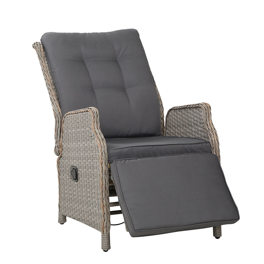 Sun lounge Setting Recliner Chair Outdoor Furniture Patio Wicker Sofa