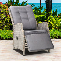 Sun lounge Setting Recliner Chair Outdoor Furniture Patio Wicker Sofa