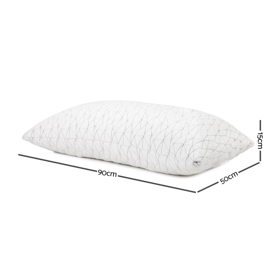 Set of 2 Rayon King Memory Foam Pillow