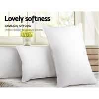 Bedding King Size 4 Pack Bed Pillow - Microfibre Filling