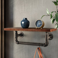 Display Shelves Wall Shelves Floating Bookshelf DIY Pipe Shelf Rustic Brackets Industrial