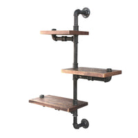 Industrial Rustic Asymmetric Shelving - 3 Shelves