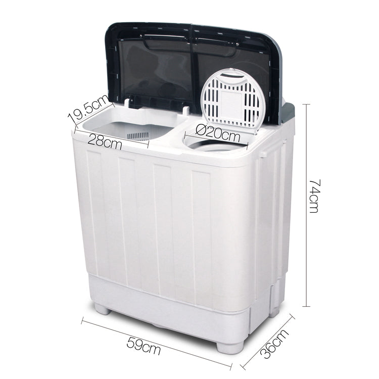 5KG Mini Portable Washing Machine - White