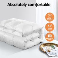 800GSM Goose Down Feather Quilt Cover Duvet Winter Doona - White Super King