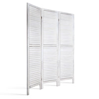 3 Panel Room Divider Screen Privacy Wood Dividers Timber Stand White