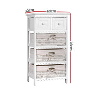 3 Basket Storage Drawers - White