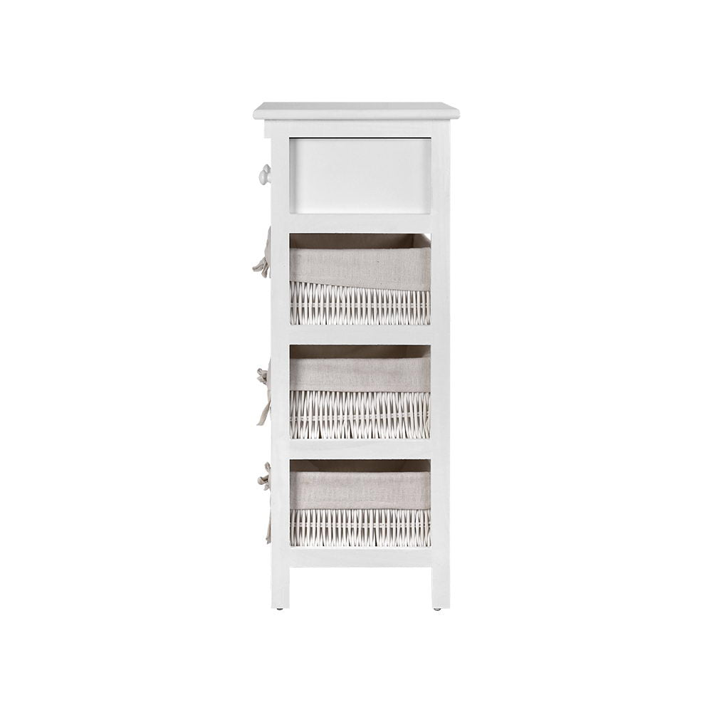 3 Basket Storage Drawers - White