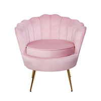 Lounge Chair Retro Single - Velvet Pink