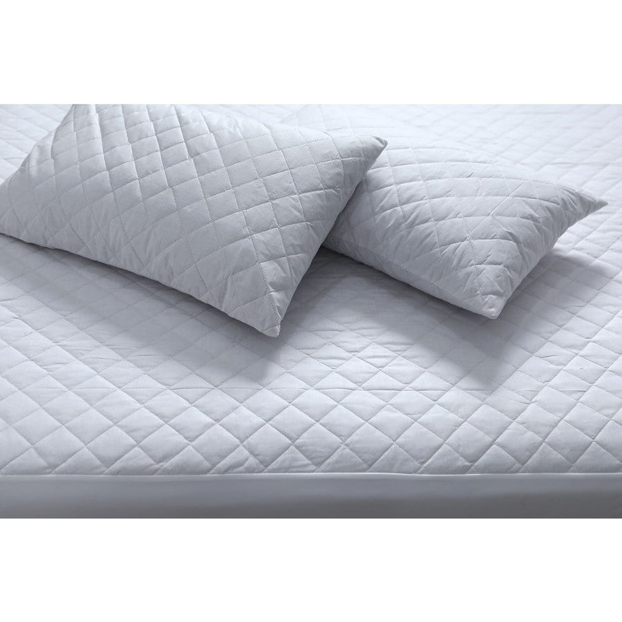 100% Cotton Quilted Fully Fitted 50cm Deep King Single Size Waterproof Mattress Protector