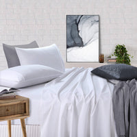 100% Egyptian Cotton Vintage Washed 500TC White King Bed Sheets Set