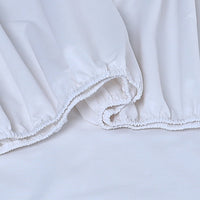 100% Egyptian Cotton Vintage Washed 500TC White 50cm Deep Mega Queen Bed Sheets Set