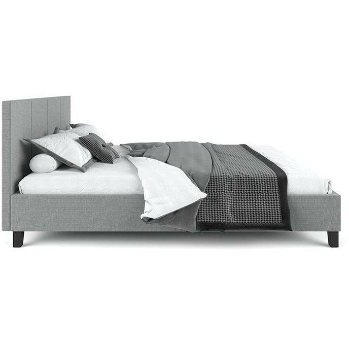 Pale Grey Fabric Bed Frame - King