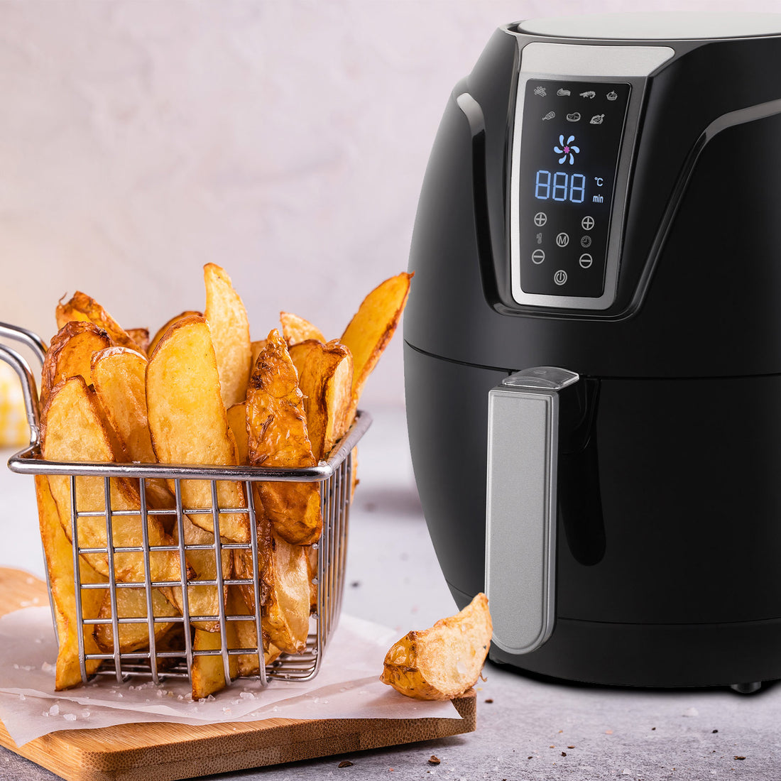 4 Litre Air Fryer Digital Display Black 1400W