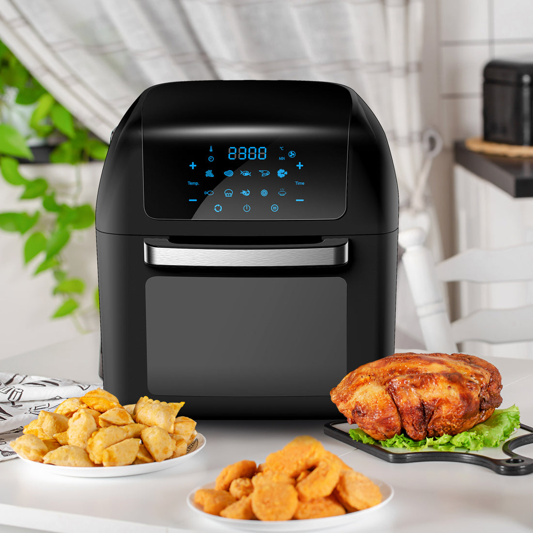 13 Litre Air Fryer 10 Presets LCD Display Black