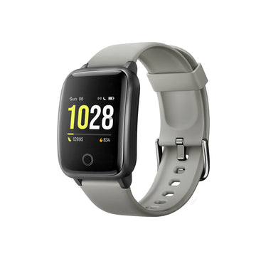 Smart Watch Bluetooth Heart Rate Monitor Waterproof LCD Touch Screen - Silver Grey