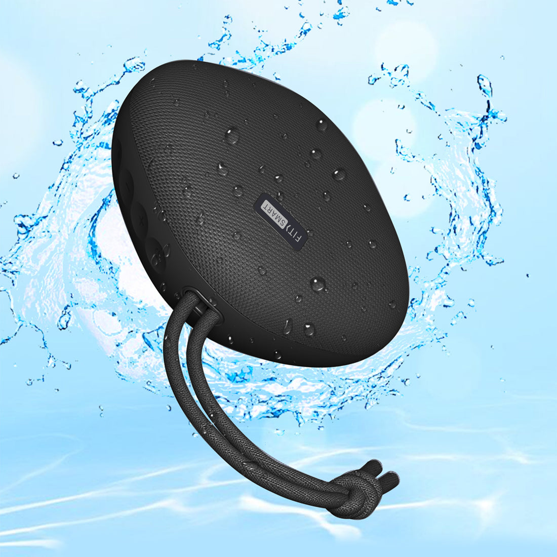 Waterproof Bluetooth Speaker Portable Wireless Stereo Sound - Black