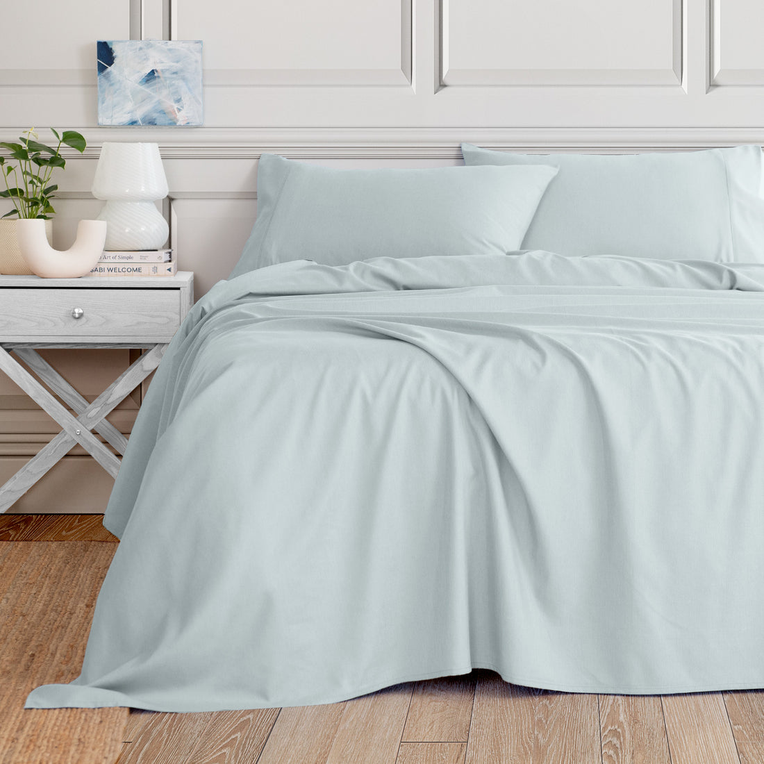 Royal Comfort 3000 Thread Count Bamboo Cooling Sheet Set - King - Aqua