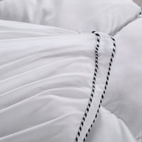 1000GSM Luxury Bamboo Fabric Gusset Mattress Pad Topper Cover - Queen - White