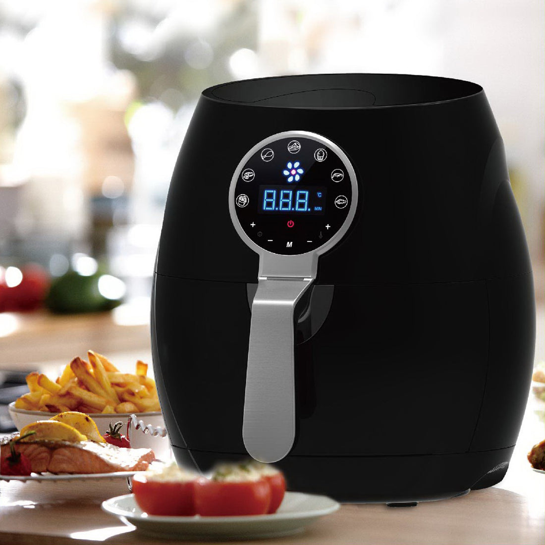 5 Litre Air Fryer LCD Touch Screen - Black