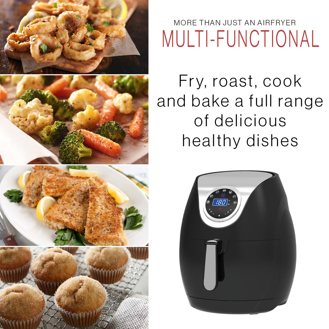 7 Litre Digital Air Fryer LED Display