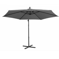 3M Outdoor Umbrella Cantilever With Protective Cover Patio Garden Shade - Charcoal