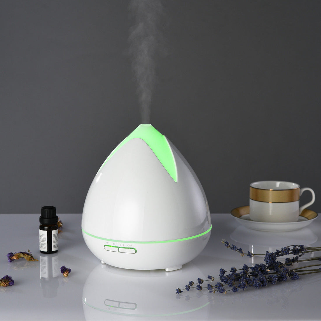 Essential Oils Ultrasonic Aromatherapy Diffuser Air Humidifier Purify 400ML - White