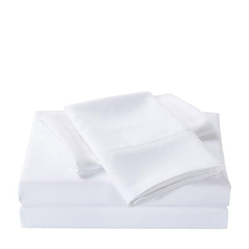 350GSM Bamboo Quilt, 2000TC Sheet Set And 2 Pack Duck Pillows - White Single