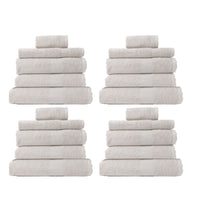 20 Piece Cotton Bamboo Towel Bundle Set 450GSM - Sea Holly